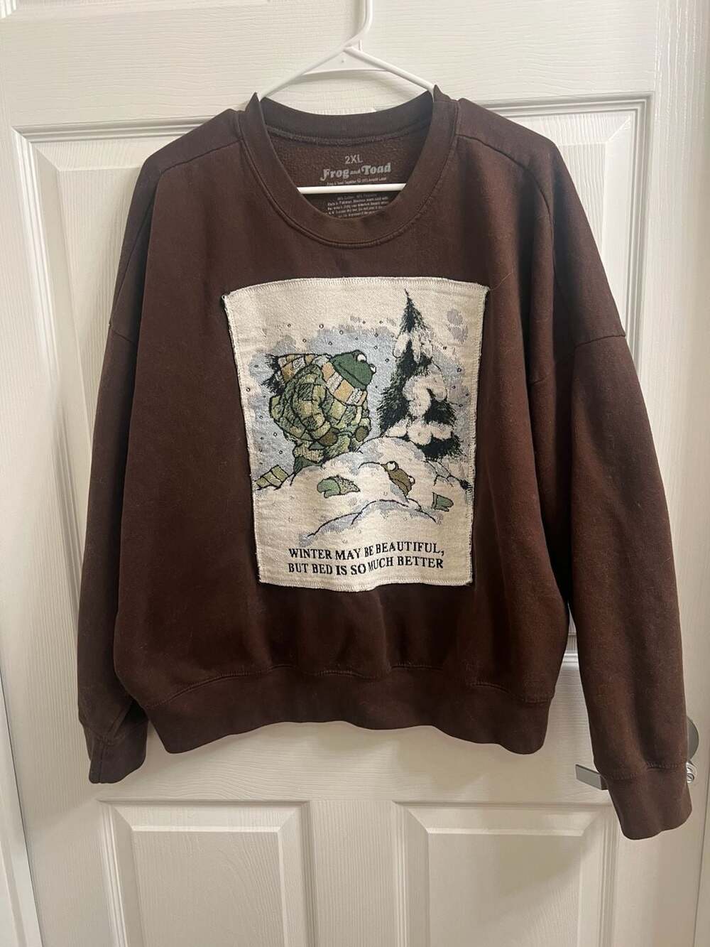 Frog and Toad Sweatshirt Size 2XL Brown Winter Graphic